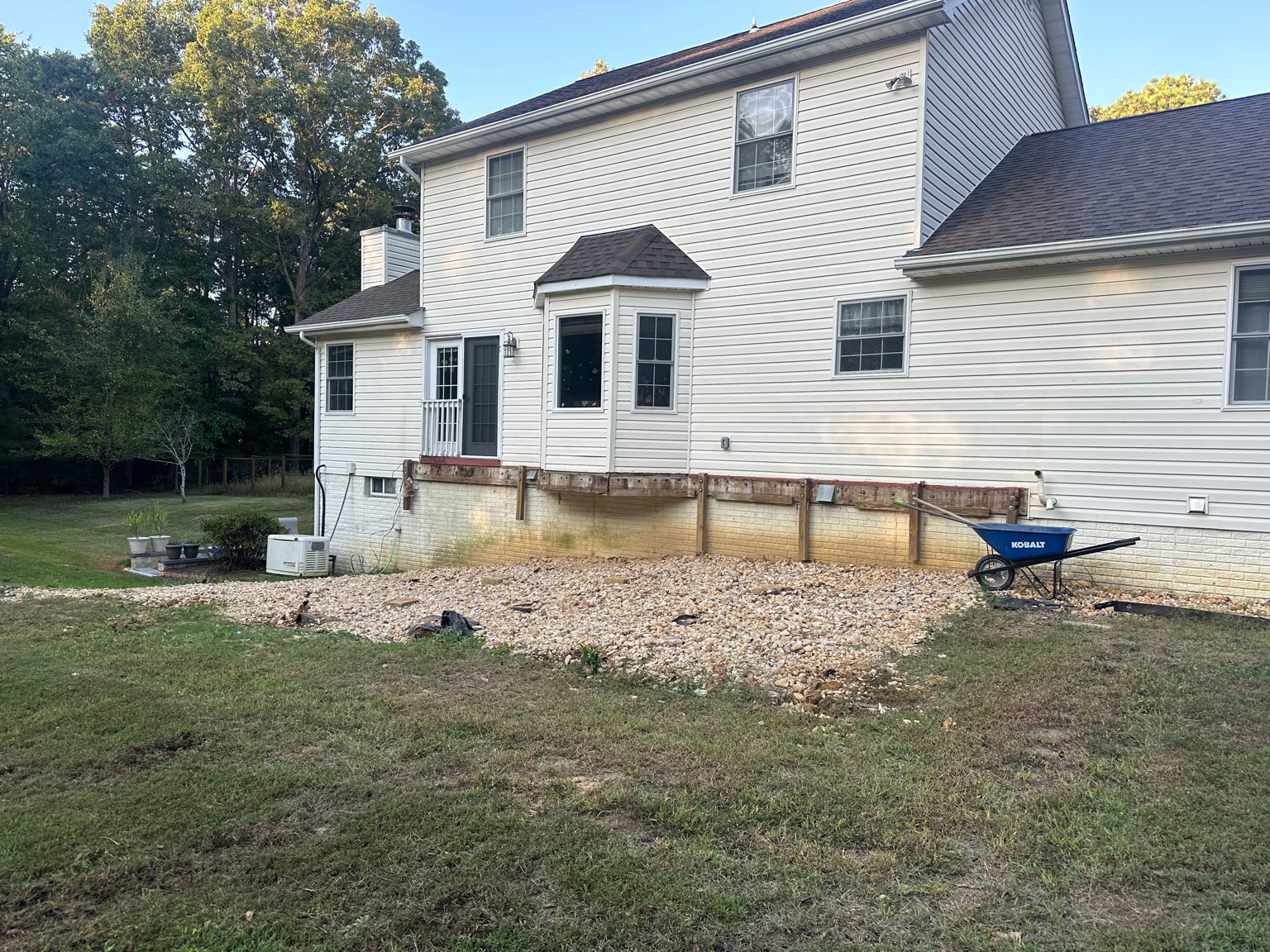 Before — bare backyard