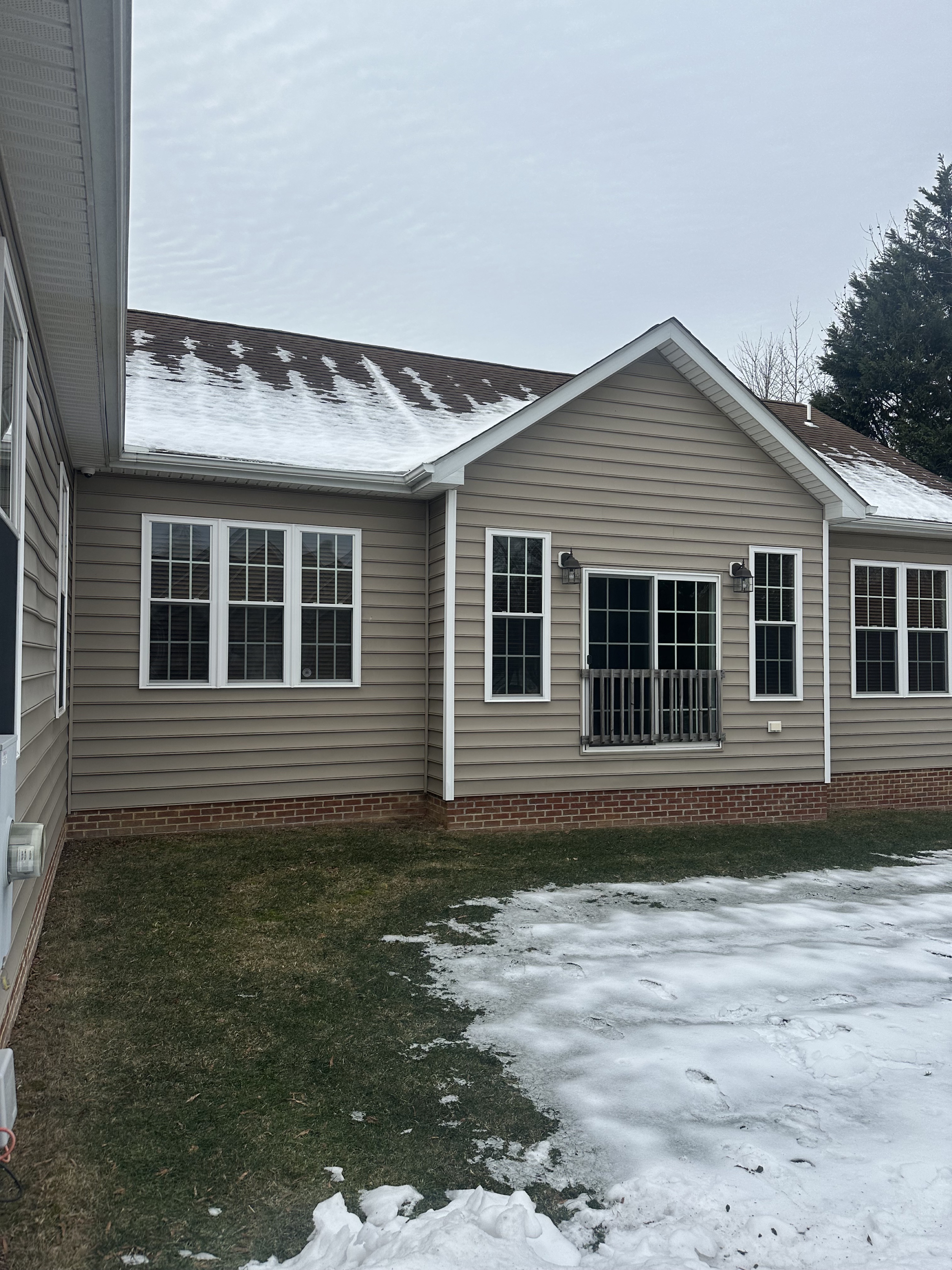 Before — rear facade with no porch